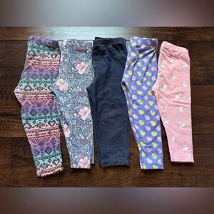 Toddler Girls Leggings Bundle 18M